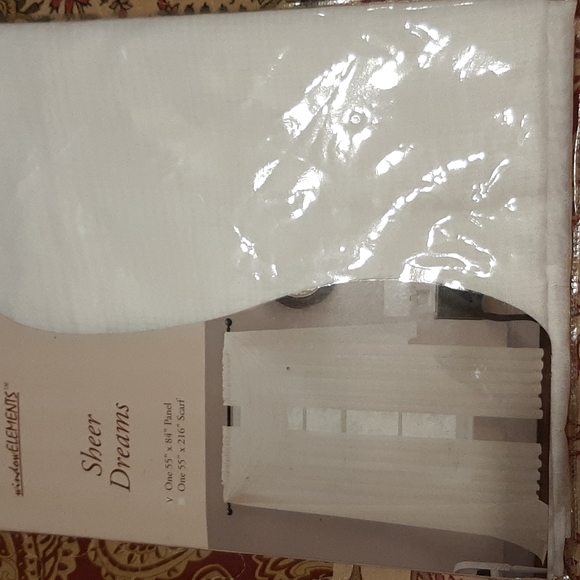 Window sheers by window elements. One panel set of two. - Picture 2 of 3